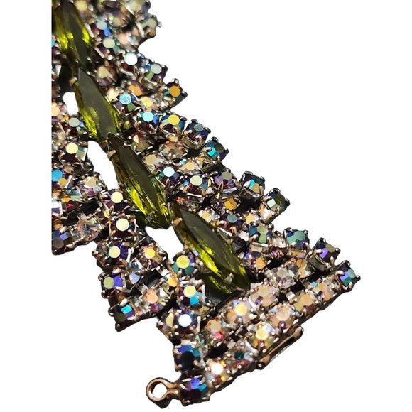 Vintage Amazing Tricolor Dimensional Rhinestone Bracelet (A2345) - Picture 2 of 5